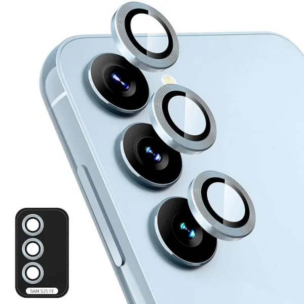 ENKAY ALU Sklo pre fotoaparát Samsung Galaxy S25 FE LIGHT BLUE