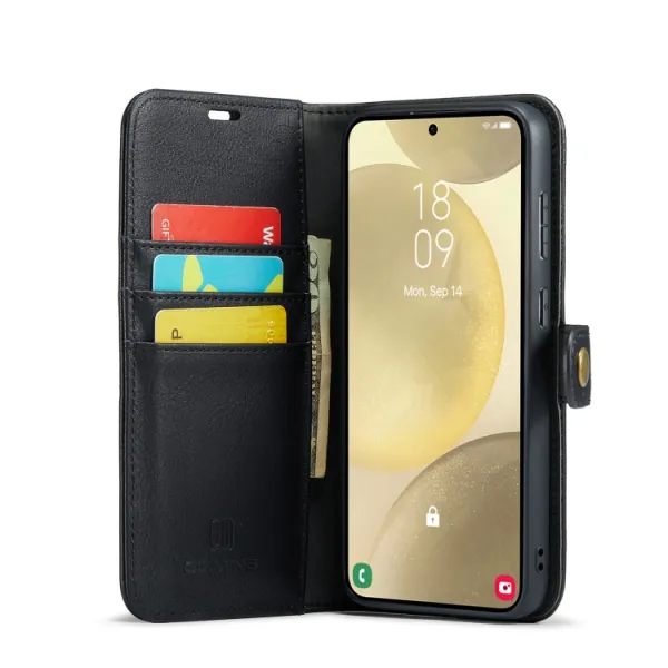 DG.MING Peňaženkový obal 2v1 Samsung Galaxy S24 Plus 5G čierny