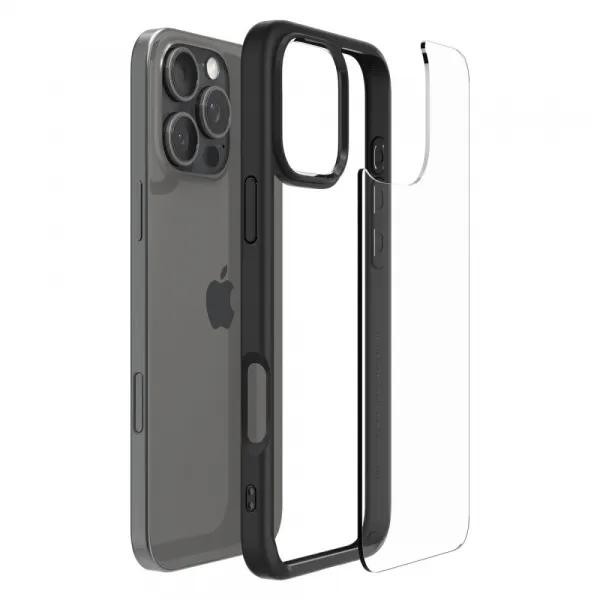 Spigen Ultra hybrid kryt na mobil, iPhone 16 Pro, čierny