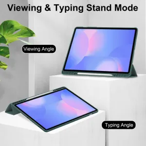 CRYSTAL Zaklápacie puzdro Samsung Galaxy Tab S10 FE+ tmavozelené
