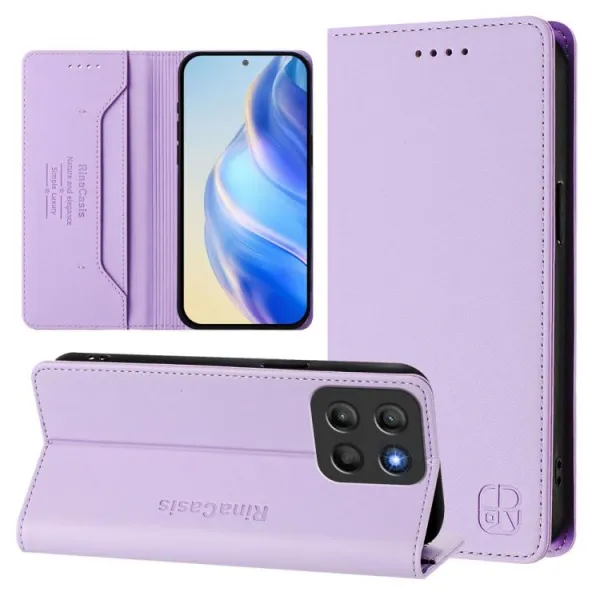 RINA Zaklápacie puzdro pre Motorola Moto G15 / G15 Power fialové