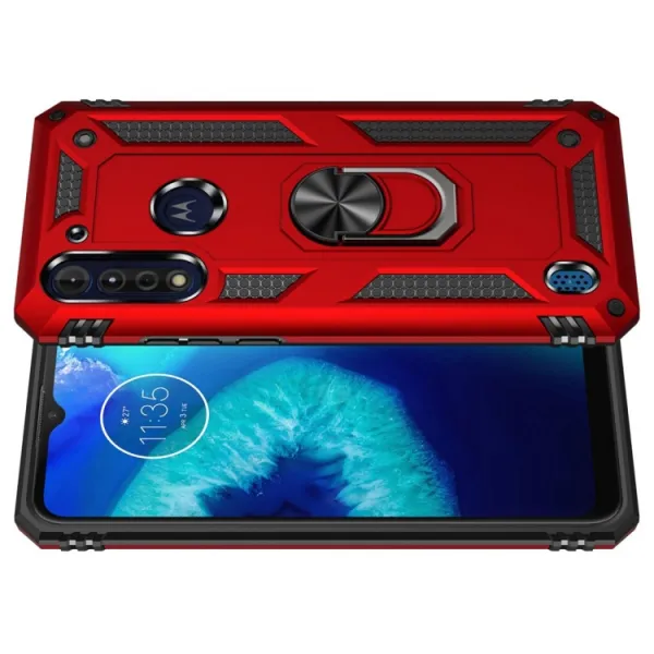 RING Ochranný obal Motorola Moto G8 Power Lite červený