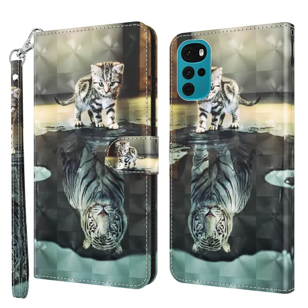 ART Peňaženkový kryt Motorola Moto G22 CAT TIGER