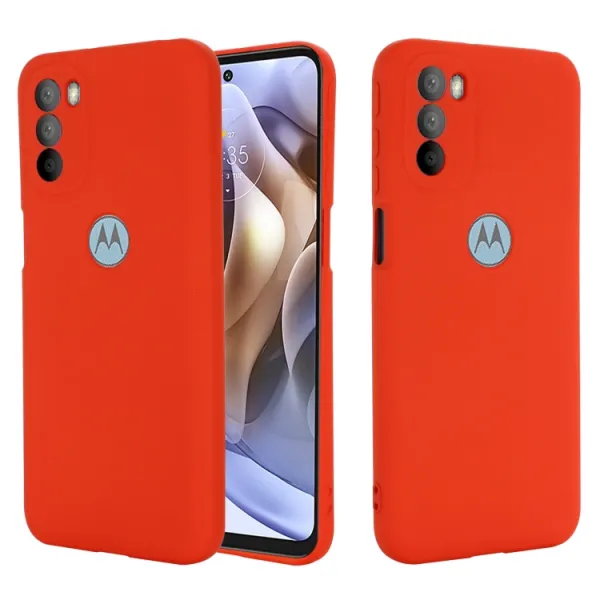 RUBBER Ochranný kryt Motorola Moto G31 / G41 červený