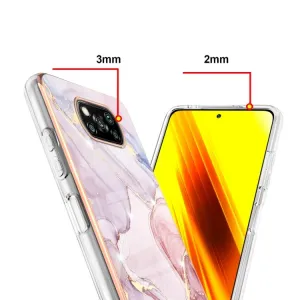 IMD MARBLE Ochranný kryt Xiaomi Poco X3 NFC / X3 Pro ROSE GOLD