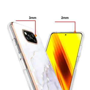 IMD MARBLE Ochranný kryt Xiaomi Poco X3 NFC / X3 Pro WHITE