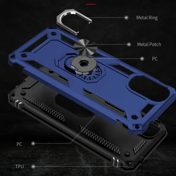 RING Ochranný obal pre Motorola Moto G22 modrý