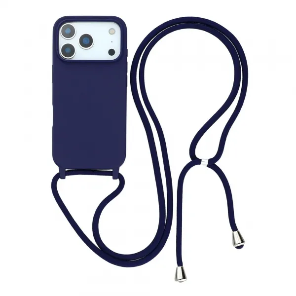 ROPE Kryt so šnúrkou Apple iPhone 17 Pro Max tmavomodrý