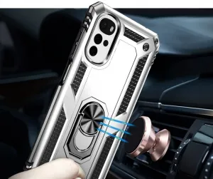 RING Ochranný obal pre Motorola Moto G22 strieborný