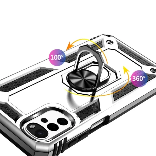 RING Ochranný obal pre Motorola Moto G22 strieborný