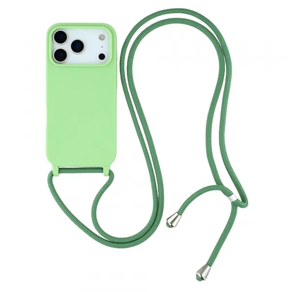 ROPE Kryt so šnúrkou Apple iPhone 17 Pro Max svetlozelený