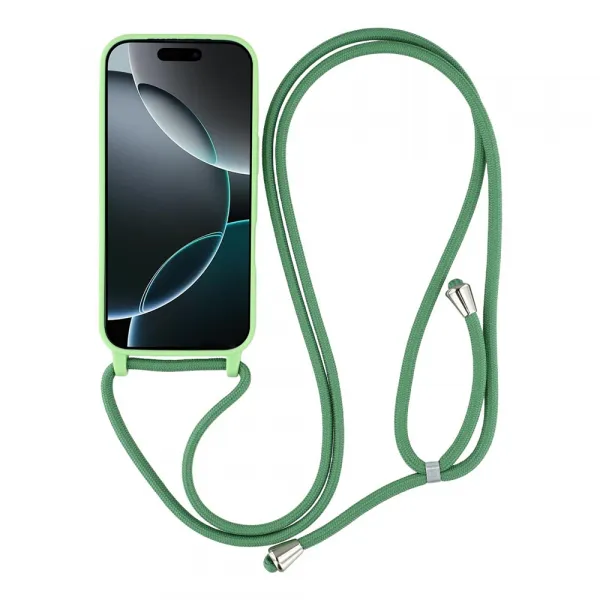 ROPE Kryt so šnúrkou Apple iPhone 17 Pro Max svetlozelený