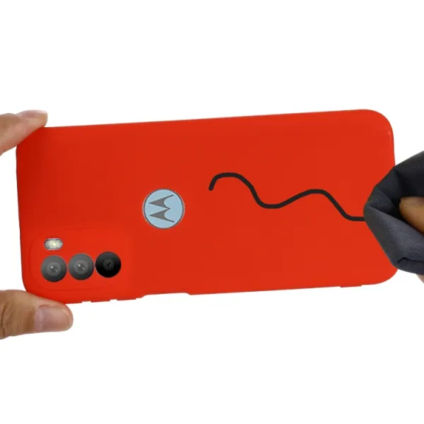 RUBBER Ochranný kryt Motorola Moto G31 / G41 červený