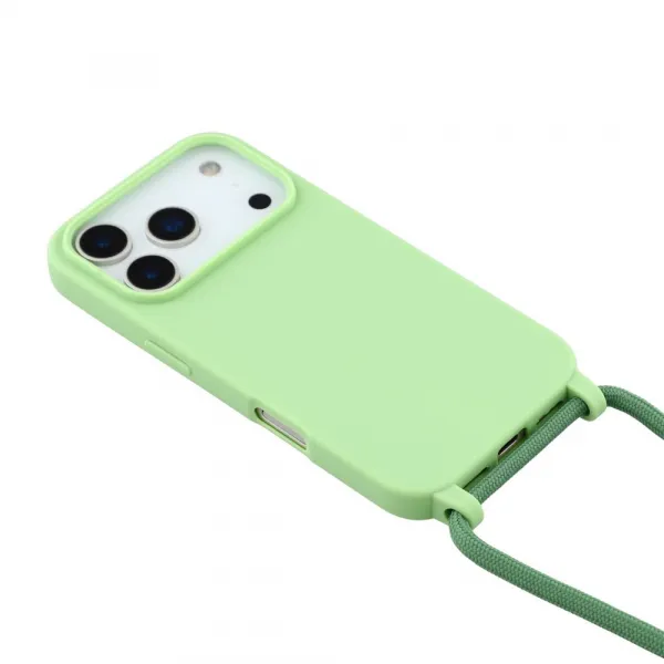 ROPE Kryt so šnúrkou Apple iPhone 17 Pro Max svetlozelený