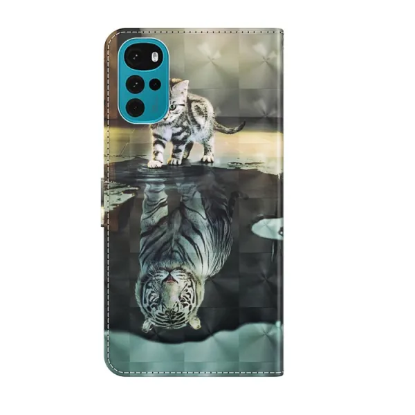 ART Peňaženkový kryt Motorola Moto G22 CAT TIGER
