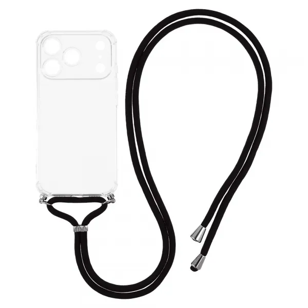 TRANSPARENT ROPE Kryt so šnúrkou Apple iPhone 17 Pro Max priehľadný