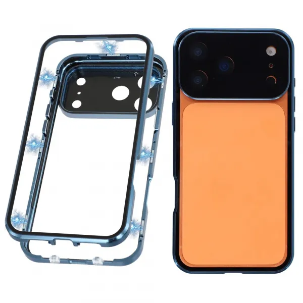 Magnetický kryt 360 pre Apple iPhone 17 Pro Max modrý