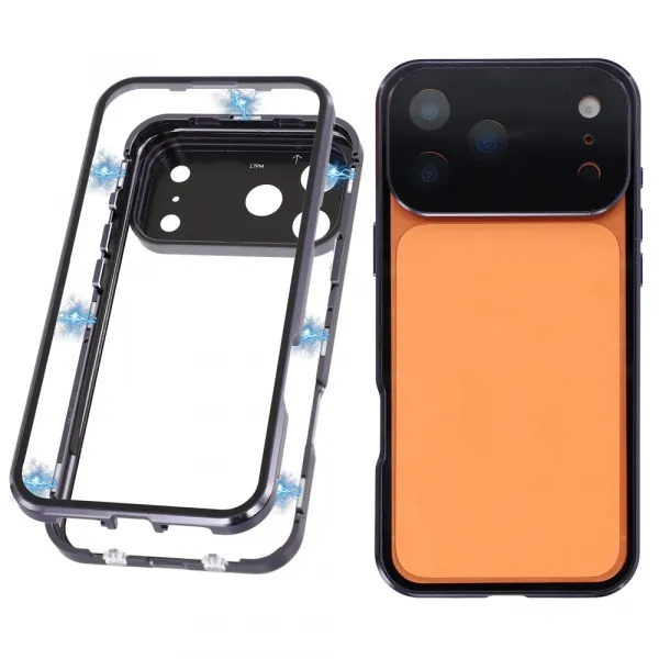 Magnetický kryt 360 pre Apple iPhone 17 Pro Max fialový