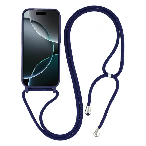 ROPE Kryt so šnúrkou Apple iPhone 17 Pro Max tmavomodrý