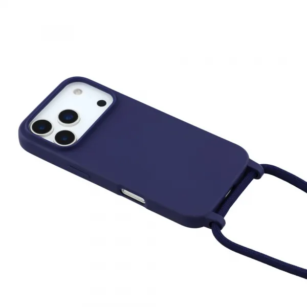 ROPE Kryt so šnúrkou Apple iPhone 17 Pro Max tmavomodrý