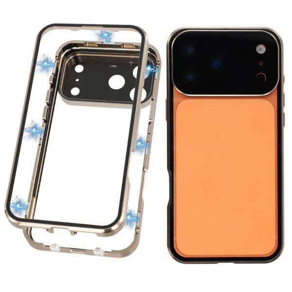 Magnetický kryt 360 pre Apple iPhone 17 Pro zlatý