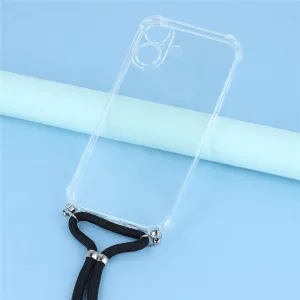 TRANSPARENT ROPE Kryt so šnúrkou Apple iPhone 17 priehľadný