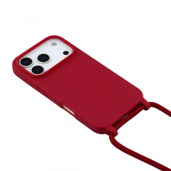 ROPE Kryt so šnúrkou Apple iPhone 17 Pro bordový