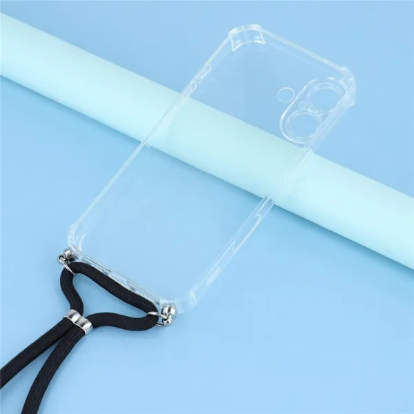 TRANSPARENT ROPE Kryt so šnúrkou Apple iPhone 17 priehľadný