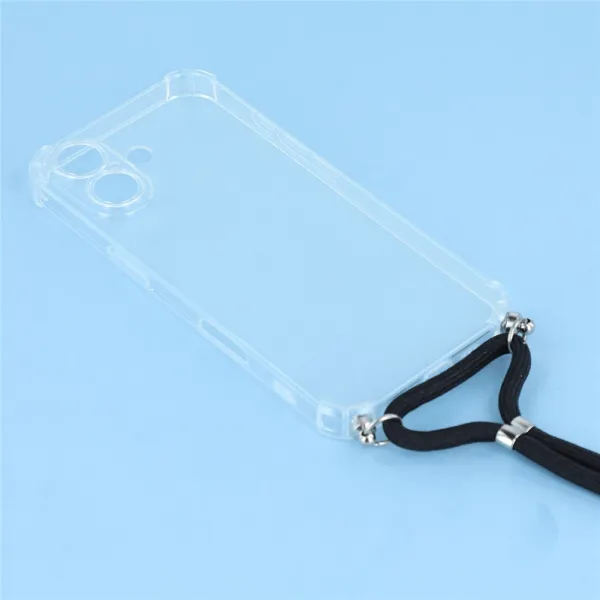TRANSPARENT ROPE Kryt so šnúrkou Apple iPhone 17 priehľadný