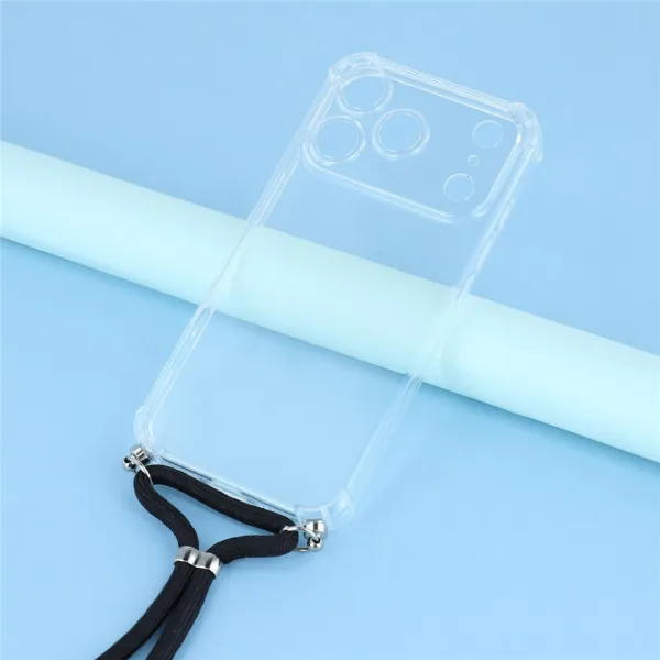 TRANSPARENT ROPE Kryt so šnúrkou Apple iPhone 17 Pro Max priehľadný