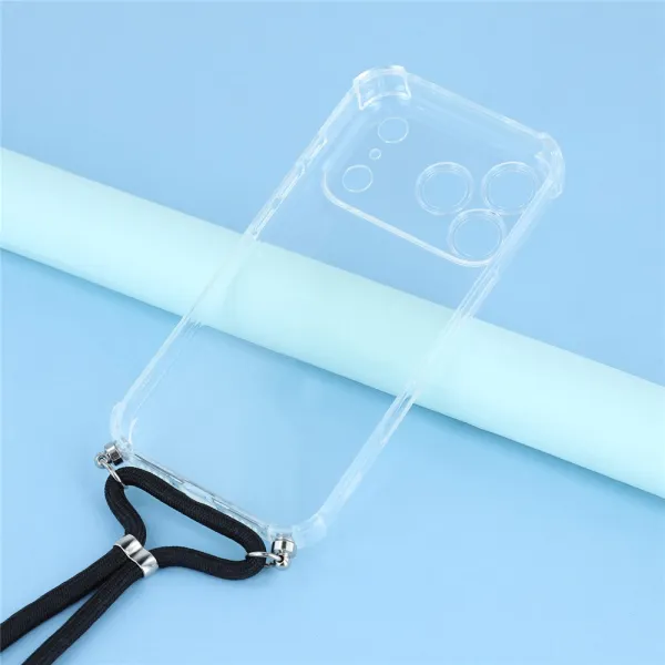 TRANSPARENT ROPE Kryt so šnúrkou Apple iPhone 17 Pro Max priehľadný