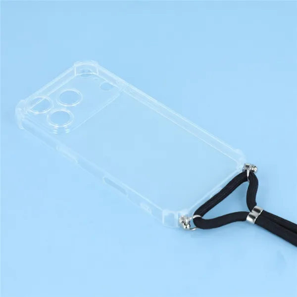 TRANSPARENT ROPE Kryt so šnúrkou Apple iPhone 17 Pro Max priehľadný