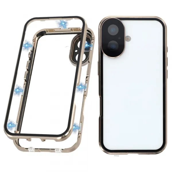 Magnetický kryt 360 pre Apple iPhone 17 zlatý