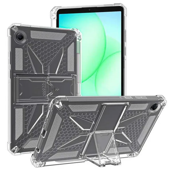 PROTEMIO ARMOR CLEAR Ochranný kryt so stojanom pre Samsung Galaxy Tab A11 priehľadný