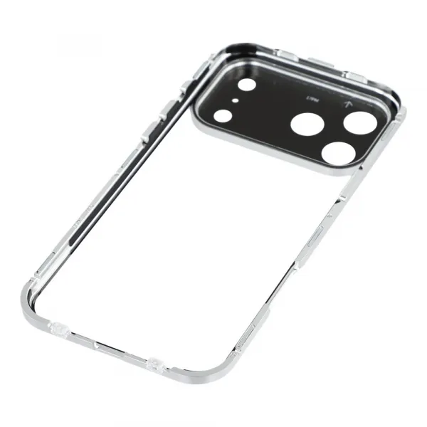 Magnetický kryt 360 pre Apple iPhone 17 Pro strieborný