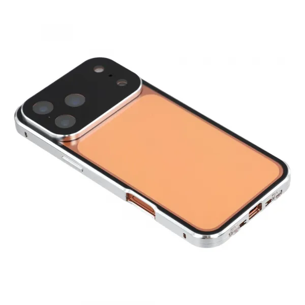 Magnetický kryt 360 pre Apple iPhone 17 Pro strieborný
