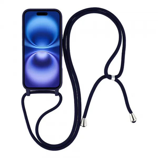 ROPE Kryt so šnúrkou Apple iPhone 17 tmavomodrý