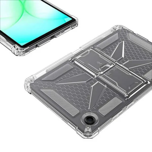 PROTEMIO ARMOR CLEAR Ochranný kryt so stojanom pre Samsung Galaxy Tab A11 priehľadný