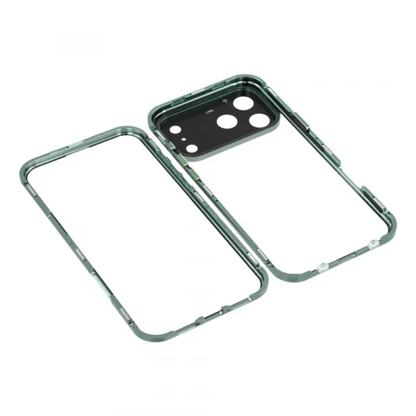 Magnetický kryt 360 pre Apple iPhone 17 Pro zelený