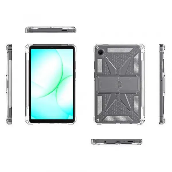 PROTEMIO ARMOR CLEAR Ochranný kryt so stojanom pre Samsung Galaxy Tab A11 priehľadný