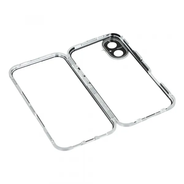 Magnetický kryt 360 pre Apple iPhone 17 strieborný