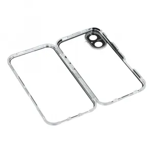 Magnetický kryt 360 pre Apple iPhone 17 strieborný
