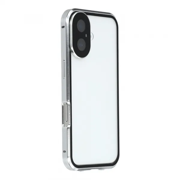 Magnetický kryt 360 pre Apple iPhone 17 strieborný