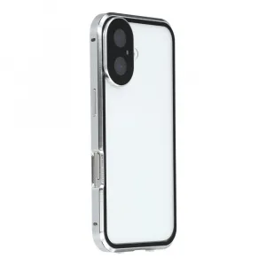 Magnetický kryt 360 pre Apple iPhone 17 strieborný