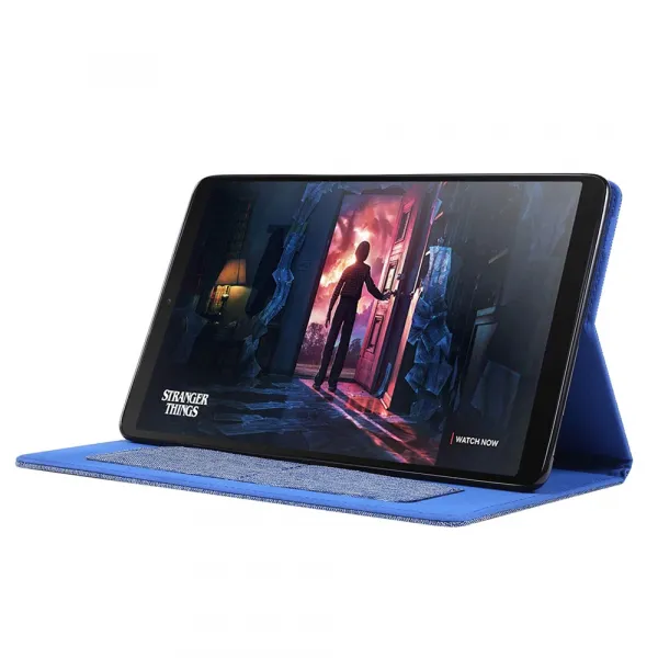 FABRIC Zaklápací kryt pre Samsung Galaxy Tab A 10.1 2019 (T515 / T510) modrý