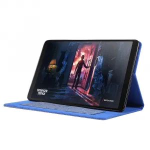 FABRIC Zaklápací kryt pre Samsung Galaxy Tab A 10.1 2019 (T515 / T510) modrý