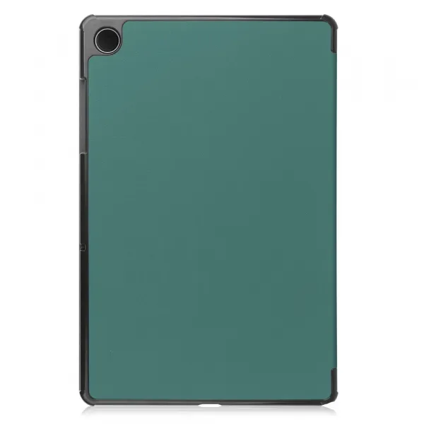 LEATHER Zaklápací kryt pre Samsung Galaxy Tab A11+ tmavozelený