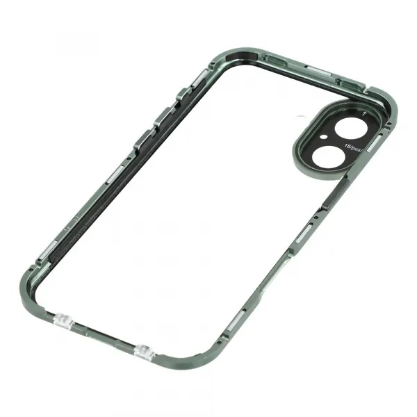 Magnetický kryt 360 pre Apple iPhone 17 zelený