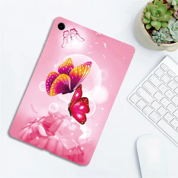 ART TPU Ochranný kryt pre Samsung Galaxy Tab A11+ PINK BUTTERFLY