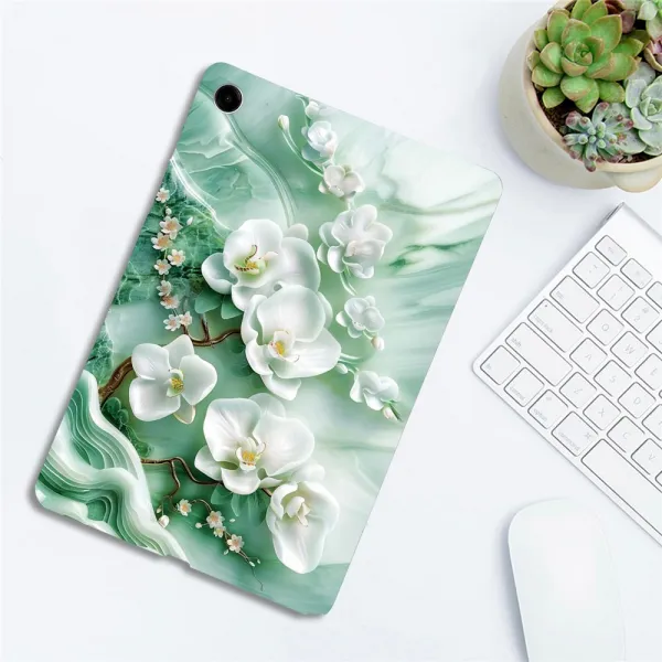 ART TPU Ochranný kryt pre Samsung Galaxy Tab A11+ JADE FLOWER